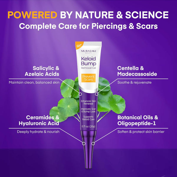Free Keloid Bump Gel, Scar Prevention, Skin Renewal, Advanced Silicone Keloid Cream for Piercing Bumps 0.71 oz (1 Pack)