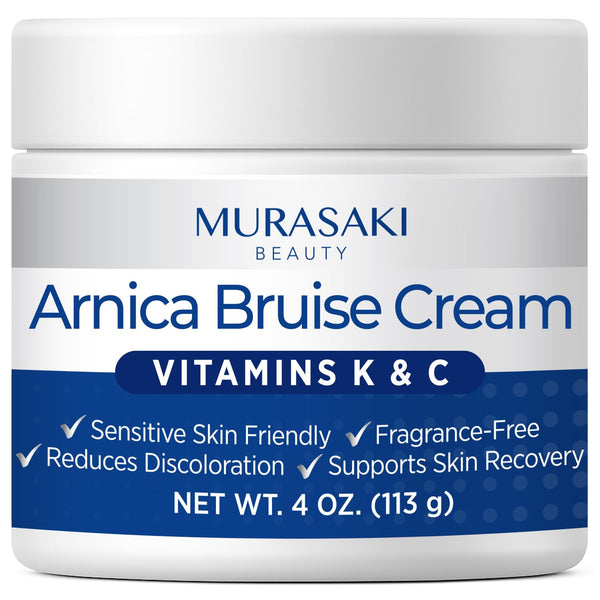 Arnica Bruise Cream Extra Strength: Fast Healing for Bruising and Swelling on Thin & Sensitive Skin - Enriched with Arnica Montana & Vitamins K, C & E - Daily Care for Teens, Adults & Seniors 4oz