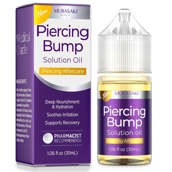 MURASAKI BEAUTY Piercing Bump Solution Oil, 1.06 fl oz, Aftercare Treatment