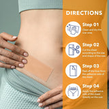 Silicone Scar Sheets for Surgical Scars: Silicone Gel Sheets for Keloids, Burns, Abrasion and C-Section - Safe for Adults and Children - Breathable, Skin-Friendly and Waterproof Silicone Tape 4PCS