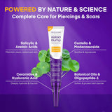 Piercing & Keloid Bump Solution Oil & Gel Kit, Piercing Aftercare Treatment Piercing Bump Solution Aftercare Oil (30 mL) + Keloid Bump Removal Gel (20 g) (0.71 oz (20g))