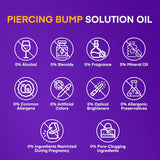 Piercing & Keloid Bump Solution Oil & Gel Kit, Piercing Aftercare Treatment Piercing Bump Solution Aftercare Oil (30 mL) + Keloid Bump Removal Gel (20 g) (0.71 oz (20g))