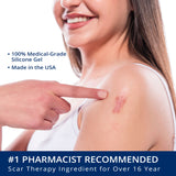 100% Silicone Scar Gel, Advanced Scar Gel for Surgical Scars, C-Section, Stretch Marks, Acne, Injury, Burns, Keloids, Hypertrophic, Old and New Scars 1.06oz(30g)